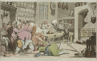 KG 2021 047
<br/>
De keuken (serie: The English dance of death)
<br/>
<em>Rowlandson, Thomas (1756-1827)</em>
